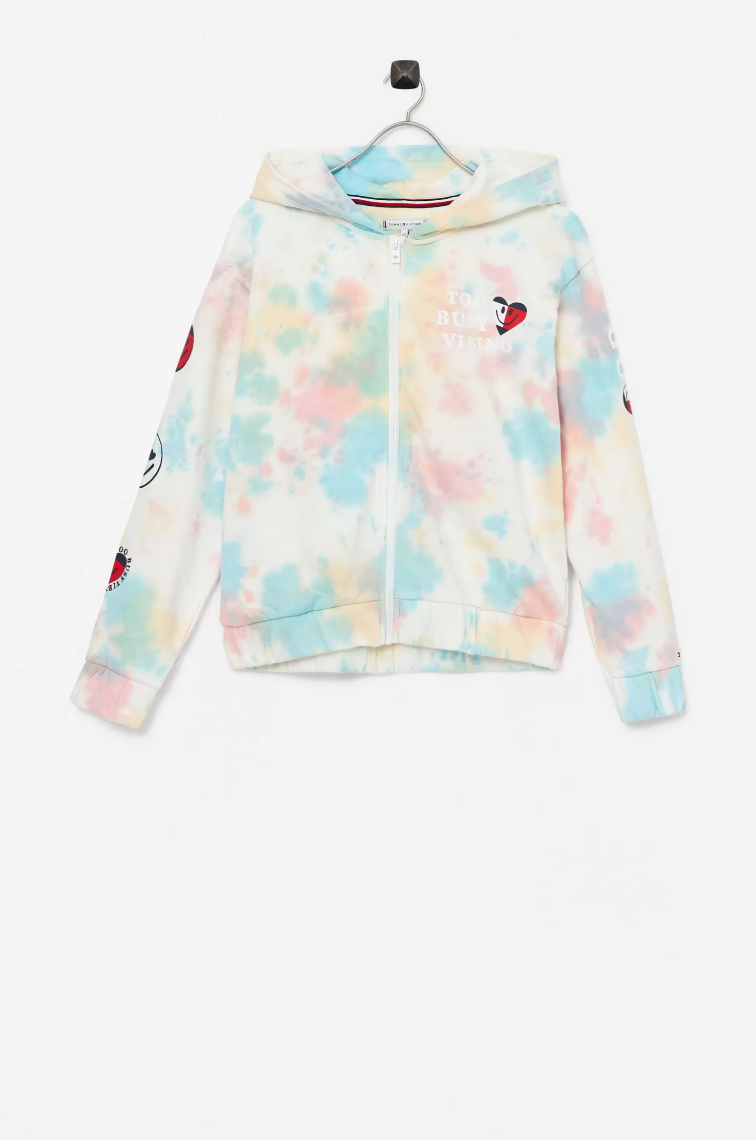 Tommy Hilfiger Huvtroja Tie Dye Zip Through Clearance