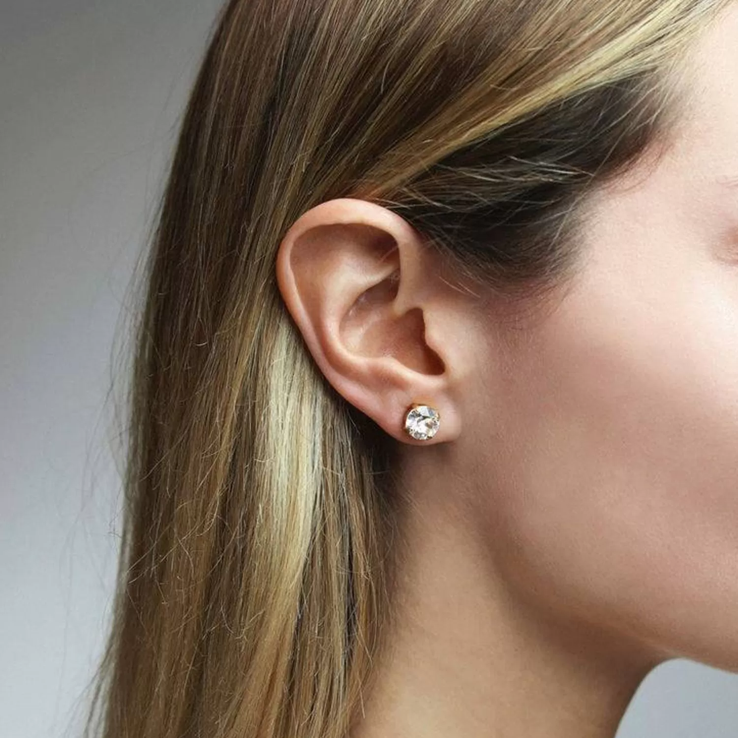 Dam Caroline Svedbom Orhangen Classic Stud Earring Rhodium