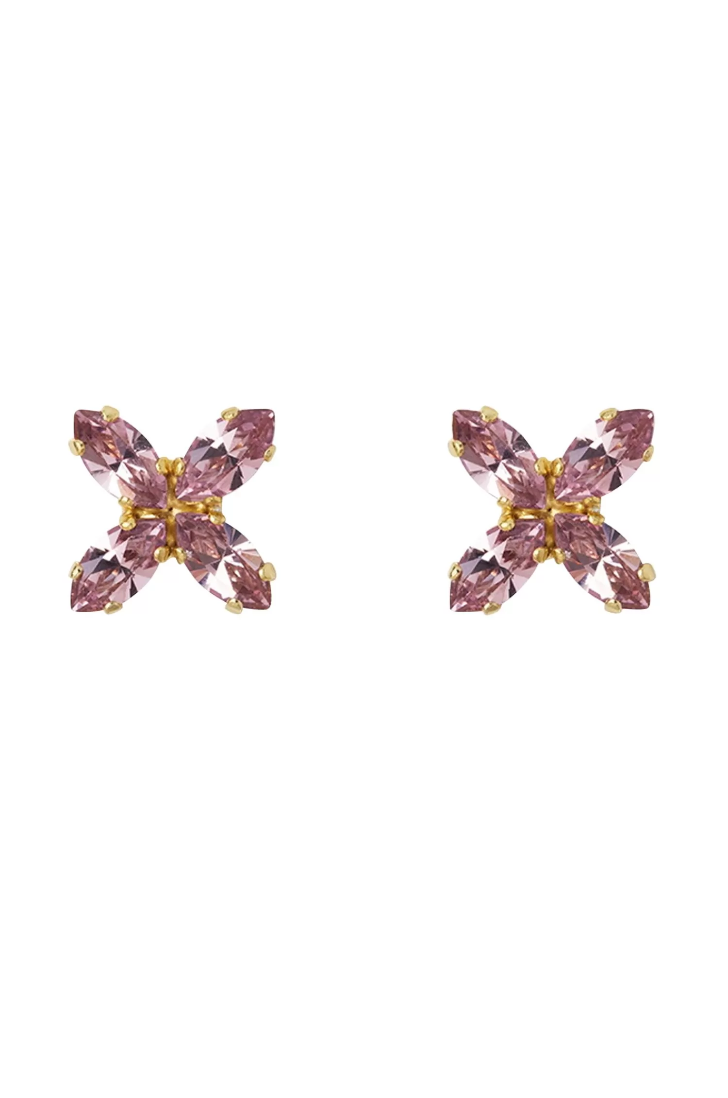 Dam Caroline Svedbom Orhangen Crystal Star Earrings Gold