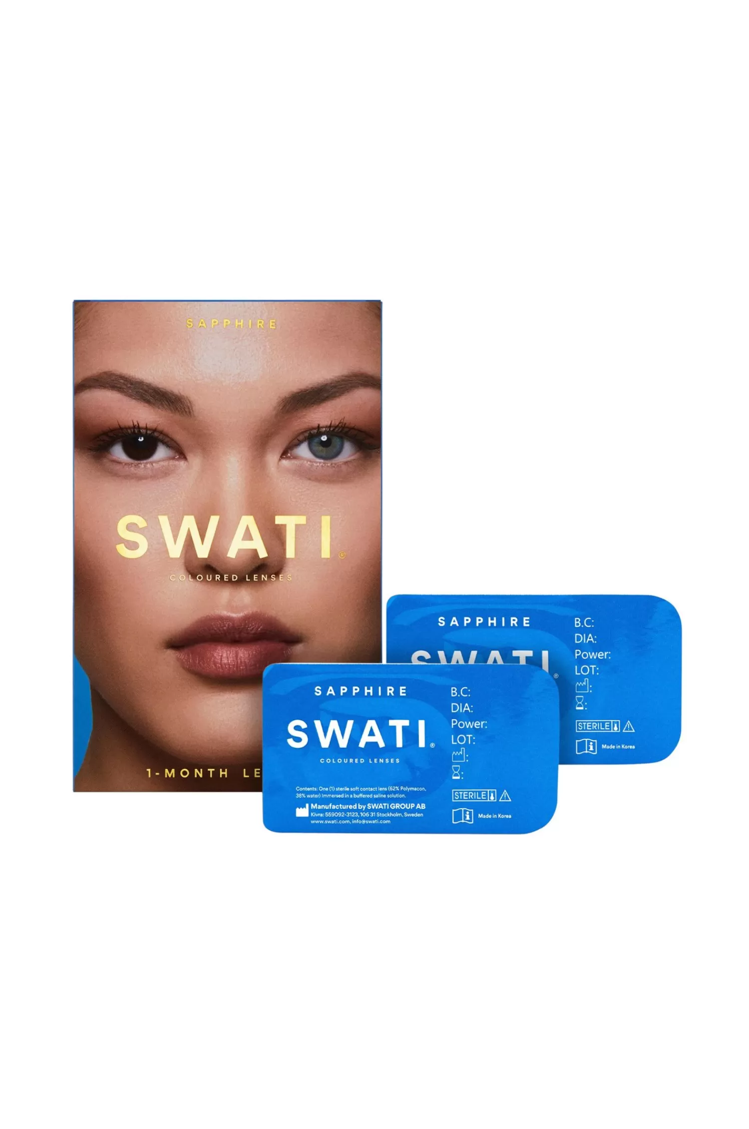 SWATI Cosmetics Sapphire Kosmetiska 1-Manadslinser