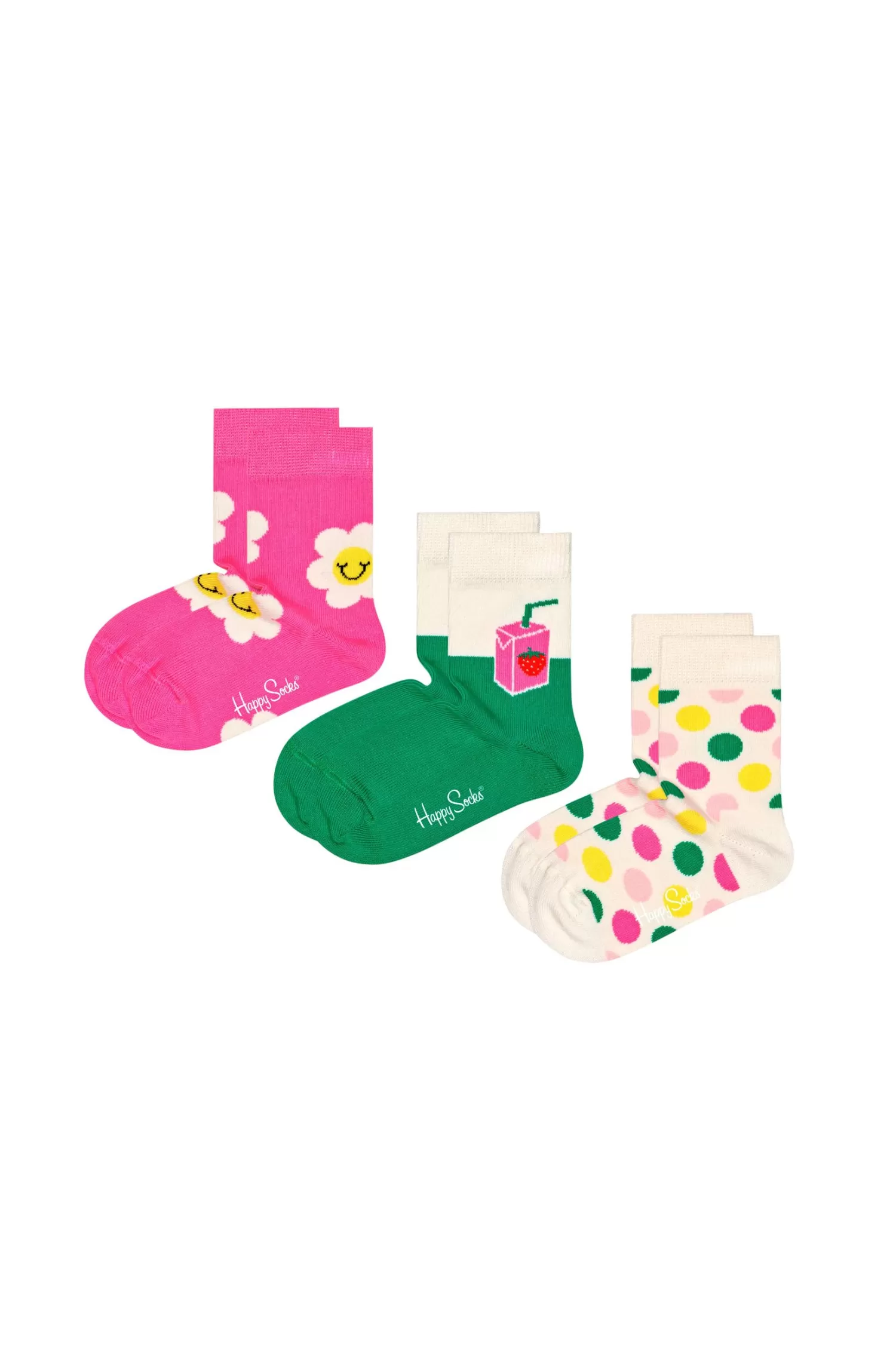 Happy Socks Strumpor Kids Smiley Daisy Sock 3-Pack Cheap