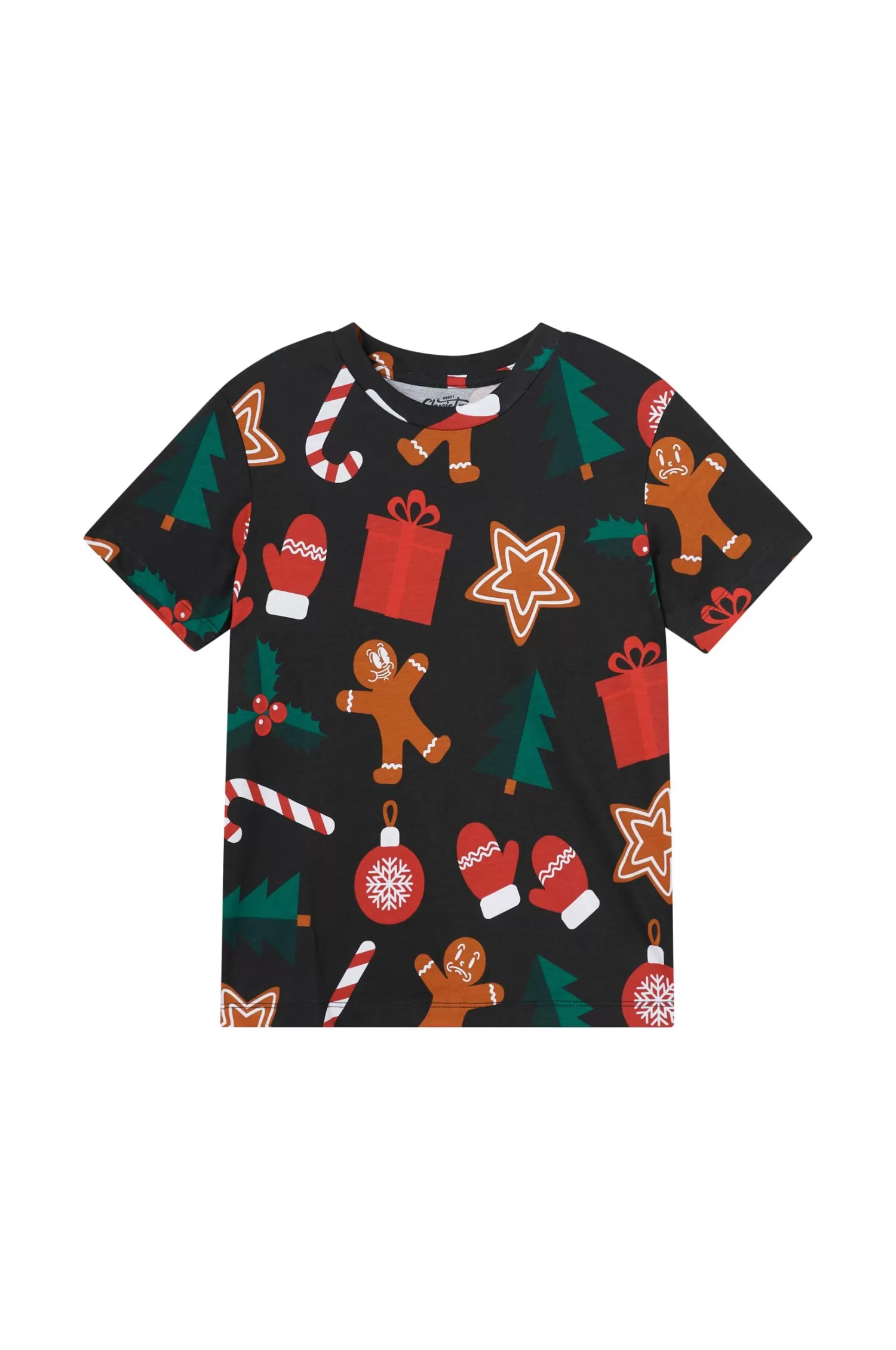 Jack & Jones T-Shirt Jorxmas Aop Tee Ss Crew Neck Jnr Outlet